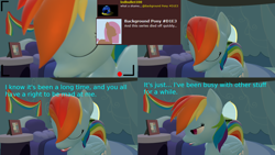 Size: 3840x2160 | Tagged: safe, artist:sexy rd, rainbow dash, pegasus, pony, series:ask sexy rainbow dash, g4, 3d, alternate universe, ask, butt, camera, camera shot, comic, female, high res, large butt, lipstick, mare, plot, rainbow dash's bedroom, rainbow dash's house, rainbutt dash, revamped ponies, room, solo, source filmmaker