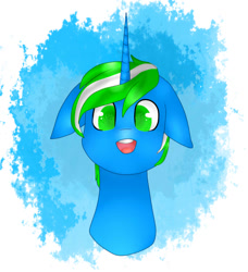 Size: 857x940 | Tagged: safe, artist:scariichan, oc, oc:igames, pony, unicorn, horn, looking at you, smiling