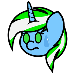 Size: 512x512 | Tagged: safe, artist:isaac_pony, oc, oc:igames, emoji, sad, simple background, transparent background, worried