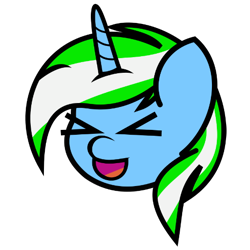 Size: 512x512 | Tagged: safe, artist:isaac_pony, oc, oc:igames, emoji, happy, simple background, transparent background, yay