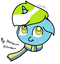 Size: 689x729 | Tagged: safe, artist:manuella rainbow, oc, oc:igames, cute, simple background, white background