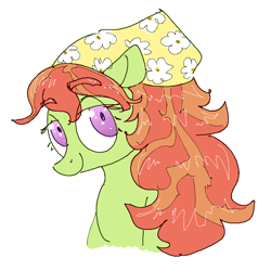 Size: 730x730 | Tagged: safe, artist:archego-art, tree hugger, earth pony, pony, g4, alternate hairstyle, drawthread, female, simple background, solo, white background