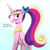 Size: 2700x2700 | Tagged: safe, artist:egstudios93, princess cadance, alicorn, pony, alternate hairstyle, blushing, cute, cutedance, female, high res, mare, ponytail, simple background, sitting, solo