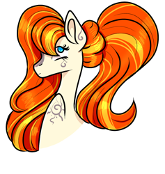 Size: 868x916 | Tagged: safe, artist:glorymoon, oc, oc only, oc:rose fire, pony, bust, female, mare, portrait, simple background, solo, white background