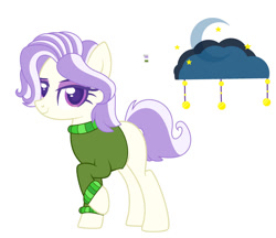 Size: 1280x1107 | Tagged: safe, artist:glorymoon, oc, oc only, earth pony, pony, clothes, female, mare, simple background, solo, sweater, white background