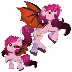 Size: 3000x3000 | Tagged: safe, oc, oc only, bat pony, pony, bat pony oc, chibi, digital art, flying, high res, indonesia, simple background, solo, standing, younger