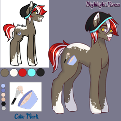 Size: 1200x1200 | Tagged: safe, artist:nightlight dawn, oc, oc only, earth pony, pony, earth pony oc, looking at you, male, reference sheet, solo, tongue out