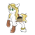 Size: 3000x3000 | Tagged: safe, artist:gingygin, oc, oc only, oc:ambrosia apple, pony, unicorn, basket, female, floral head wreath, flower, freckles, high res, hoof boots, mare, offspring, parent:applejack, parent:prince blueblood, parents:bluejack, plant, raised hoof, shoulder freckles, simple background, solo, transparent background, unshorn fetlocks