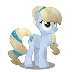 Size: 2092x1936 | Tagged: safe, artist:angalalove, oc, oc only, unnamed oc, crystal pony, braid, broom, crystal heart, gradient mane, gradient tail, hairband, looking up, shadow, simple background, smiling, tail, transparent background