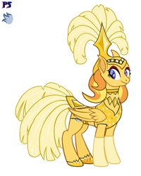 Size: 1320x1652 | Tagged: safe, artist:peregrinstaraptor, oc, oc only, oc:wyldfyre, pegasus, pony, female, mare, showgirl outfit, simple background, solo, white background