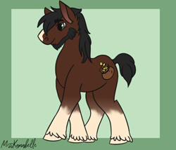 Size: 1750x1500 | Tagged: safe, artist:misskanabelle, oc, oc only, oc:artful dodger, earth pony, pony, abstract background, beard, earth pony oc, facial hair, solo, unshorn fetlocks