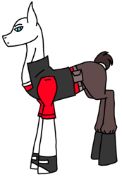 Size: 532x768 | Tagged: safe, artist:agdapl, earth pony, pony, bald, clothes, crossover, heavy weapons guy, male, ponified, simple background, solo, species swap, stallion, team fortress 2, transparent background