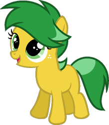 Size: 546x622 | Tagged: safe, artist:alari1234-bases, artist:pegasski, oc, oc only, oc:sandy luck, earth pony, pony, g4, base used, earth pony oc, eyelashes, female, filly, looking up, open mouth, simple background, smiling, solo, transparent background
