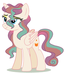 Size: 1179x1328 | Tagged: safe, artist:princess-kitsune-tsu, oc, oc only, alicorn, pony, base used, female, magical lesbian spawn, mare, offspring, parent:princess flurry heart, parent:pumpkin cake, solo