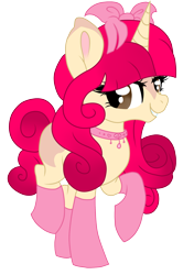 Size: 1512x2150 | Tagged: safe, artist:sajimex, oc, oc only, oc:aria (min), pony, unicorn, bow, clothes, collar, dissociative identity disorder, reference used, simple background, socks, solo, transparent background