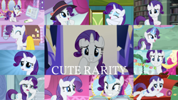 Size: 1280x721 | Tagged: safe, edit, edited screencap, editor:quoterific, screencap, rarity, snails, snips, pony, unicorn, friendship is magic, g4, putting your hoof down, season 2, season 4, season 5, season 6, tanks for the memories, the saddle row review, cloudsdale, crying, cute, female, glowing horn, gritted teeth, horn, magic, magic aura, no spoilers, open mouth, raised hoof, raribetes, teary eyes, teeth