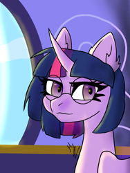 Size: 768x1024 | Tagged: safe, artist:mylittlepony707, twilight sparkle, alicorn, pony, g4, curved horn, ear fluff, female, glasses, horn, looking at you, mare, solo, twilight sparkle (alicorn)