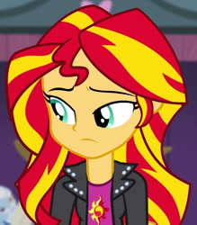 Size: 519x592 | Tagged: safe, screencap, sunset shimmer, trixie, equestria girls, g4, my little pony equestria girls: rainbow rocks, cropped, duo, duo female, female, solo focus