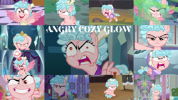 Size: 1280x721 | Tagged: safe, edit, edited screencap, editor:quoterific, screencap, cozy glow, lord tirek, alicorn, pegasus, pony, frenemies (episode), g4, school raze, season 8, season 9, the ending of the end, alicornified, angry, antagonist, clothes, cozy glow is best facemaker, cozy glow is not amused, cozybetes, cozycorn, crazy glow, cute, duo, evil, evil smile, female, filly, glowing horn, grin, horn, insanity, madorable, magic, magic aura, male, messy mane, narrowed eyes, offscreen character, pure concentrated unfiltered evil of the utmost potency, pure unfiltered evil, race swap, smiling, solo focus, unamused, winter outfit, yelling