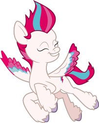 Size: 6400x7876 | Tagged: safe, artist:shootingstarsentry, zipp storm, pegasus, pony, g5, absurd resolution, colored wings, eyes closed, female, mare, merchandise, multicolored wings, simple background, smiling, solo, transparent background, vector, wings