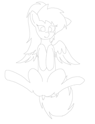 Size: 3064x3968 | Tagged: safe, artist:cocacola1012, oc, oc only, oc:gumdrops, pegasus, pony, female, high res, hooves to the chest, mare, ms paint, pegasus oc, practice, sketch, solo