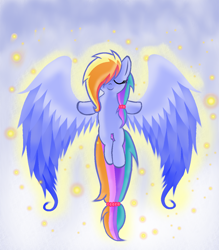 Size: 1118x1279 | Tagged: safe, artist:rochelle2014, oc, oc only, pegasus, pony, eyes closed, flying, hair over one eye, pegasus oc, solo, spread wings, wings