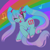 Size: 2000x2000 | Tagged: safe, artist:rubyg242, kotobukiya, pony, anime, hatsune miku, high res, kotobukiya hatsune miku pony, one eye closed, ponified, rainbow, solo, vocaloid, wink