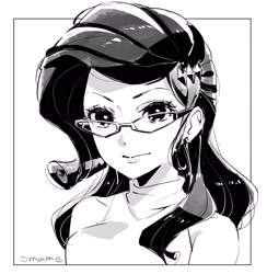 Size: 1486x1525 | Tagged: dead source, safe, artist:5mmumm5, rarity, human, clothes, female, glasses, humanized, looking at you, monochrome, solo, sweater, turtleneck