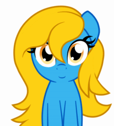 Size: 500x552 | Tagged: safe, artist:furrgroup, oc, oc only, oc:internet explorer, earth pony, pony, ask internet explorer, animated, blinking, browser ponies, earth pony oc, female, gif, internet explorer, mare, simple background, solo, white background