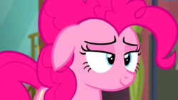 Size: 1013x570 | Tagged: safe, screencap, pinkie pie, earth pony, pony, g4, season 6, the gift of the maud pie, female, floppy ears, jpg, lidded eyes, mare, smiling, solo