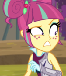 Size: 537x618 | Tagged: safe, screencap, sour sweet, equestria girls, g4, my little pony equestria girls: friendship games, cropped, female, sleeveless, solo