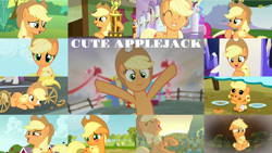 Size: 1280x721 | Tagged: safe, edit, edited screencap, editor:quoterific, screencap, applejack, pinkie pie, pinot noir, scootaloo, shiraz, silver berry, earth pony, pony, apple family reunion, appleoosa's most wanted, bats!, brotherhooves social, going to seed, hearthbreakers, maud pie (episode), party pooped, princess twilight sparkle (episode), rarity takes manehattan, season 2, season 3, season 4, season 5, season 9, sisterhooves social, the last roundup, too many pinkie pies, ^^, baby, babyjack, blush sticker, blushing, cute, eyes closed, female, filly, filly applejack, foal, grin, happy, jackabetes, mare, offscreen character, offscreen female, open mouth, open smile, smiling, solo focus, trophy, younger