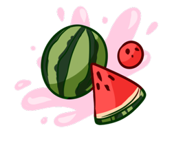 Size: 420x372 | Tagged: safe, artist:smilesupsidedown, oc, oc only, cutie mark, cutie mark only, food, no pony, simple background, transparent background, watermelon