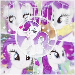 Size: 2560x2560 | Tagged: safe, edit, edited screencap, editor:wittleponiez, screencap, rarity, pony, unicorn, g4, aesthetics, collage, cute, happy, high res, instagram, photoshop, raribetes, smiling, solo, sparkles
