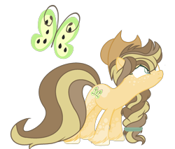 Size: 1564x1332 | Tagged: safe, artist:blueberrymuffin02, oc, oc only, oc:sweet butterfly apple candy, earth pony, pony, cowboy hat, female, freckles, hat, mare, offspring, parent:applejack, parent:caramel, parents:carajack, simple background, solo, stetson, transparent background