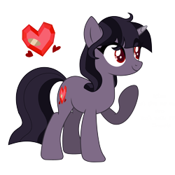 Size: 4752x4752 | Tagged: safe, artist:gallantserver, oc, oc only, oc:heartstone pie, pony, unicorn, absurd resolution, female, mare, offspring, parent:king sombra, parent:maud pie, simple background, solo, transparent background