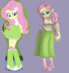 Size: 877x921 | Tagged: safe, artist:king_.emery, fluttershy, equestria girls, g4, clothes, female, high heels, sad, scene interpretation, screencap reference, shoes, simple background, skirt, solo