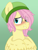 Size: 1720x2269 | Tagged: safe, artist:froyo15sugarblast, fluttershy, pegasus, pony, g4, beanie, blushing, butterscotch, eye clipping through hair, gradient background, grin, hair over one eye, hat, lighting, looking at you, male, rule 63, shading, shy, smiling, solo, spread wings, stallion, wings