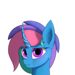 Size: 2000x2000 | Tagged: safe, artist:lightnys, oc, oc only, oc:lightning star, pony, unicorn, ear fluff, eyes open, high res, horn, looking at you, smiling