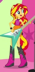 Size: 300x621 | Tagged: safe, screencap, sunset shimmer, equestria girls, g4, my little pony equestria girls: rainbow rocks, cropped, sleeveless, solo