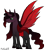 Size: 2000x2000 | Tagged: safe, artist:misskanabelle, oc, oc only, changeling, changeling queen, changepony, hybrid, pony, changeling queen oc, crack ship offspring, frown, high res, interspecies offspring, male, offspring, parent:king sombra, parent:queen chrysalis, parents:chrysombra, red changeling, signature, simple background, solo, transparent background