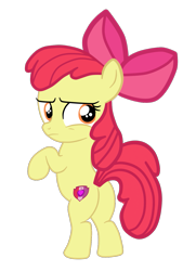 Size: 1027x1419 | Tagged: safe, artist:gmaplay, apple bloom, earth pony, pony, g4, apple bloom's bow, bloom butt, bow, butt, cutie mark, hair bow, plot, simple background, solo, the cmc's cutie marks, transparent background