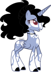 Size: 3266x4594 | Tagged: safe, artist:kurosawakuro, oc, oc only, alicorn, pony, base used, female, mare, offspring, parent:king sombra, parent:princess luna, parents:lumbra, simple background, solo, transparent background