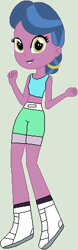 Size: 146x466 | Tagged: safe, artist:jadeharmony, little violet, equestria girls, g4, equestria girls-ified, exeron fighters, martial arts kids, martial arts kids outfits
