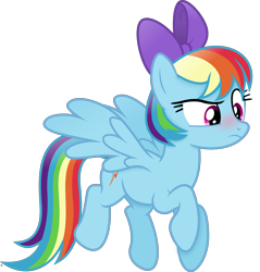 Size: 3523x3683 | Tagged: safe, artist:anime-equestria, rainbow dash, pegasus, pony, alternate hairstyle, annoyed, blushing, bow, cute, dashabetes, female, high res, mare, simple background, solo, transparent background, vector, wings