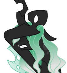 Size: 908x996 | Tagged: safe, artist:princess-kitsune-tsu, oc, oc:amorie, changeling, female, green changeling, simple background, solo, transparent background