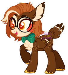 Size: 1280x1410 | Tagged: safe, artist:m-00nlight, oc, oc only, hybrid, owl, owl pony, pony, female, glasses, simple background, solo, transparent background