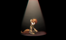 Size: 1882x1155 | Tagged: safe, artist:rexyseven, oc, oc only, oc:rusty gears, earth pony, pony, clothes, female, mare, scarf, sock, socks, solo, striped socks