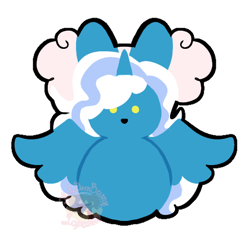 Size: 497x471 | Tagged: safe, artist:lopunne, oc, oc:fleurbelle, alicorn, pony, alicorn oc, bow, female, hair bow, horn, mare, peep, simple background, transparent background, wings