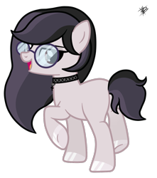 Size: 1218x1377 | Tagged: safe, artist:princessmoonsilver, oc, oc only, oc:cosmic euphoria, earth pony, pony, female, glasses, mare, simple background, solo, transparent background